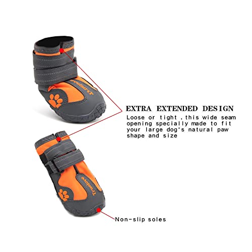 Dog Shoes Waterproof Anti (1# / Orange)