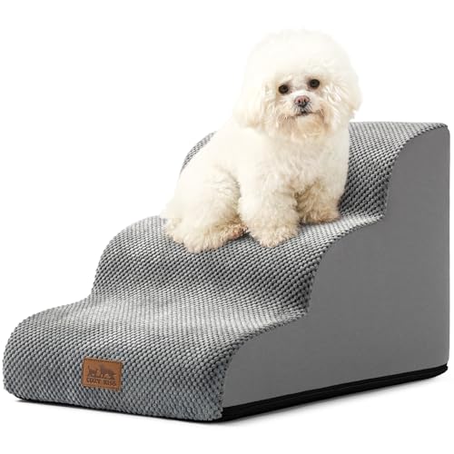 Dog Stair for Small Dog 15.7" H (Grey / Standard:15.7"x22.4"x15.7")