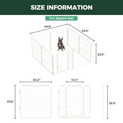 Homeplus Indoor Dog Playpen (White / 24"H)