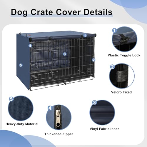 Dog Crate Cover (Blue / 42 Inch)
