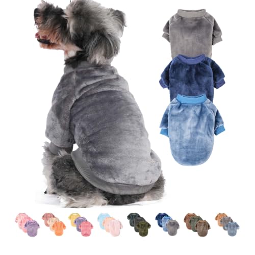Small Dog Sweater 3 Pack (Grey,Blue,Navy / Medium)