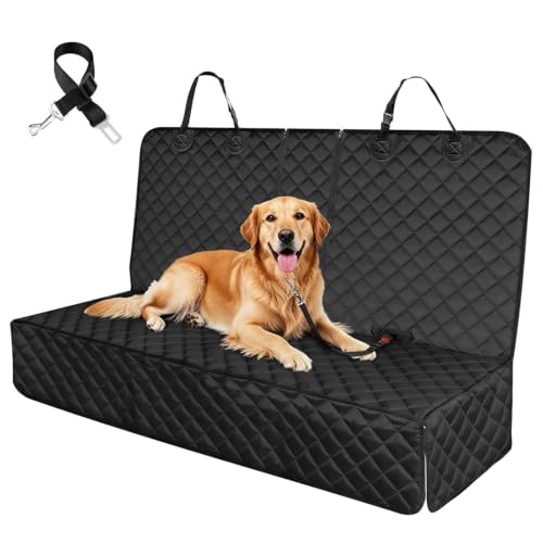 Dog Car Seat Cover for Back Seat Pet Cover for Dogs Waterproof Car Seat Protector Bench Seat Cover (52"W*48"L)