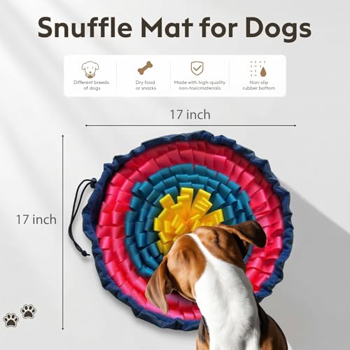 Snuffle Mat for Dogs (Floral / 17" Bowl)