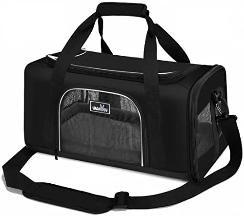 TSA Approved Pet Carrier for Small Cats and Dogs (17.7"L x 11.0"W x 8.3"H / 1.0 Black)