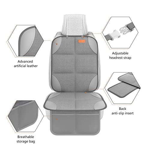 2 Pack Car Seat Protector (Light Grey / 2PS)