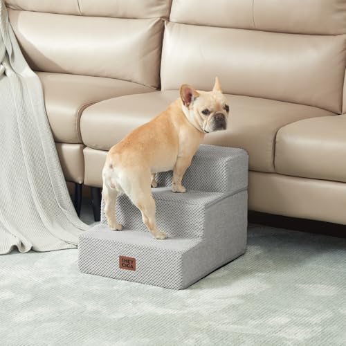Dog Stairs 13.5" H (Light Grey / Extra Wide 16.5" x 21" x 13.5")
