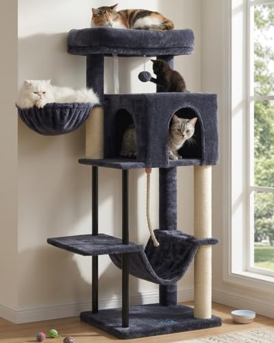 Cat Tree Cat Tower for Indoor Cats (43.3 inches / Smoky gray)