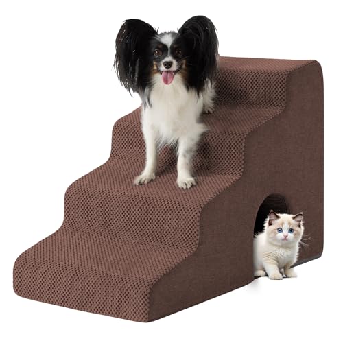 Dog Stairs for Bed 19.5’’ H (Brown / Standard 15.5''x27.2''x19.5'')