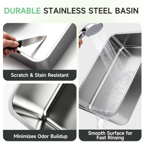 High Sided Stainless Steel XL Cat Litter Box for Cats (Grey)