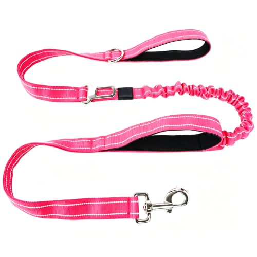 Bungee Dog Leash 5FT (Hot Pink / 5FT-6FT)
