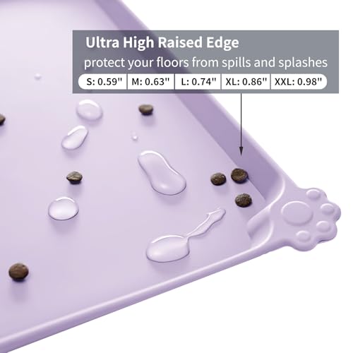 Silicone Pet Feeding Mat (Lavender / 24" x 16")