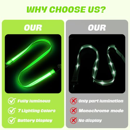 Light Up Dog Leash (Green / 4FT)
