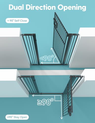 71" Extra Tall Pet Gate (Black / 71" Tall, 29-43" Wide)