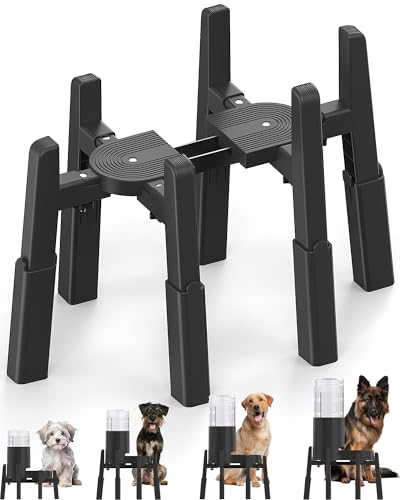 Dog Water Dispenser Stand (H: 7.09-11.42''; W: 6.1 x 9.8'' - 8.5 x 14.57'')
