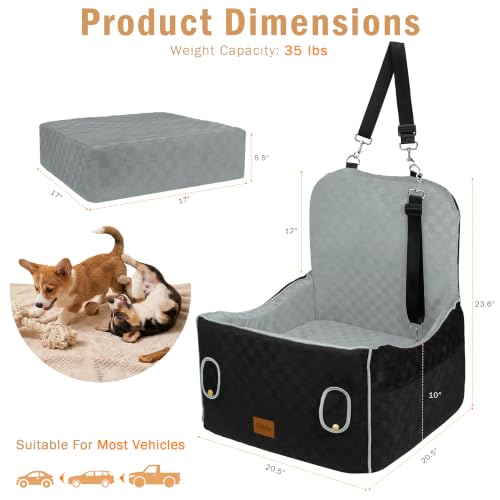 Small Dog Car Seat (Grey / Medium)
