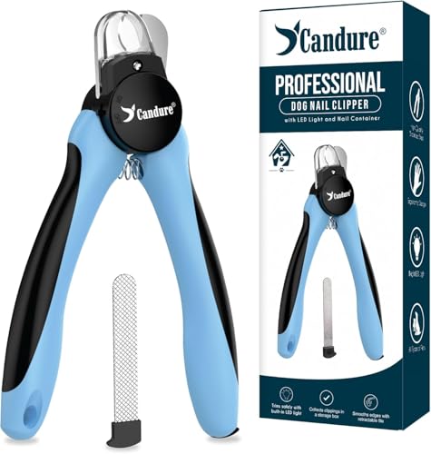 LED Dog Nail Clippers with Light (Sky Blue / Large to Medium pets)