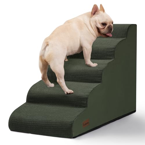 Dog Stairs for High Bed (Green / Standard 5-Step 22.2"H)