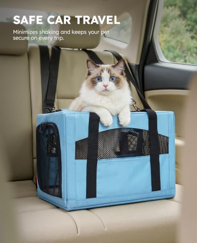 Cat Carrier Stable (Light Blue / 18.5"L x 12.9"W x 11.8"H)