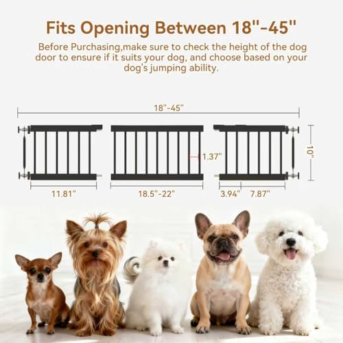 Dog Gate Indoor (18-45''W*10''H / Black)