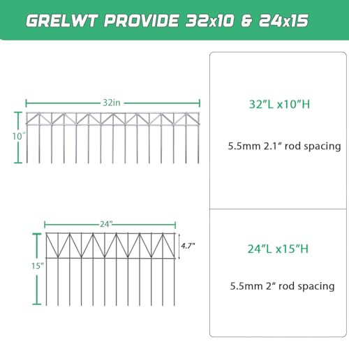 10 Pack 32" L x 10" H Animal Barrier Fence (32"x10" 10 pack / Black)