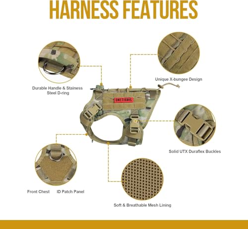 Tactical Dog Harness with Handle No (X-Large / Multi-colored)