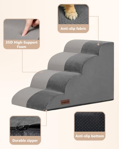 Dog Steps for Bed or Couch (Grey)