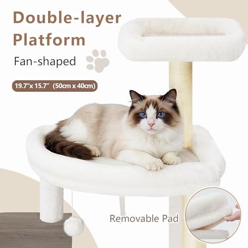 Modern Cat Tree Tower (70.9 inches / Rustic Gray)