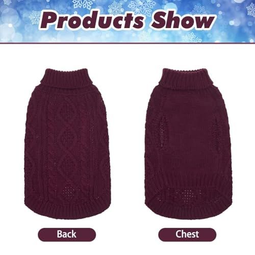 Dog Sweater for Small Dogs (Chestnut / Small)
