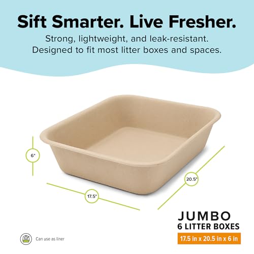 Disposable Cat Litter Box Jumbo (Litter Box Only / Jumbo (6-Piece Set))