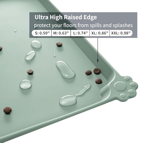 Silicone Pet Feeding Mat (Agate Green / 24" x 16")