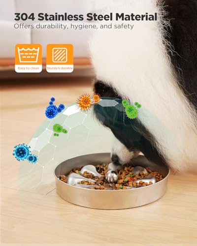 2 Pack Slow Feeder Dog Bowls (Large-2Pack)