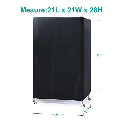 Pets Product Universal Birdcage Cover Blackout & Breathable Birdcage Cover for Pets' Good Night (21.0"L x 21.0"W x 28.0"H / Black)