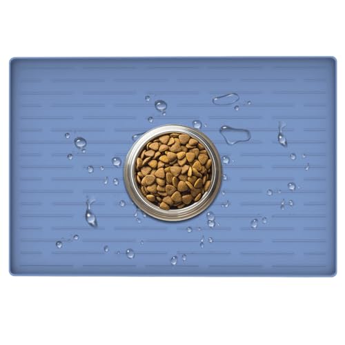 24" x 16" Dog Food Mat (Lake Blue / 24"L x 16"W)