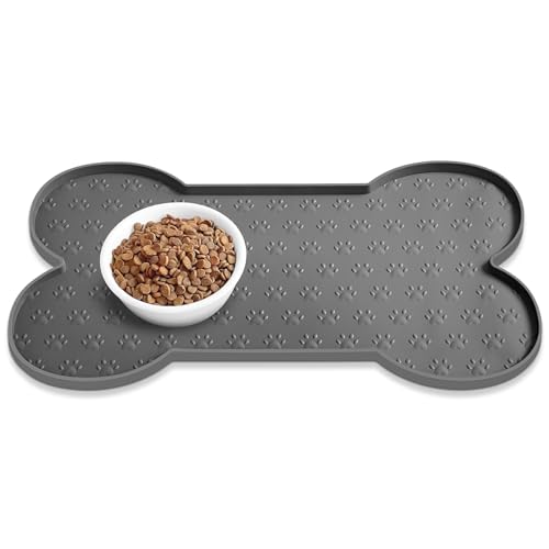 Dog Food Mat Anti (31.8" x 16" / Grey)