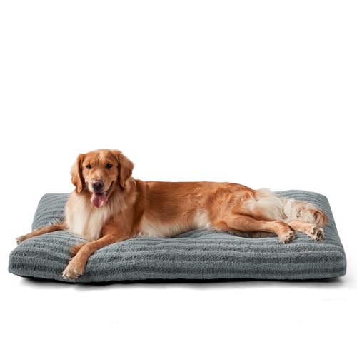Washable XL Dog Bed for Extra Large Dogs (Gray / 44.0"l x 32.0"w x 4"th)