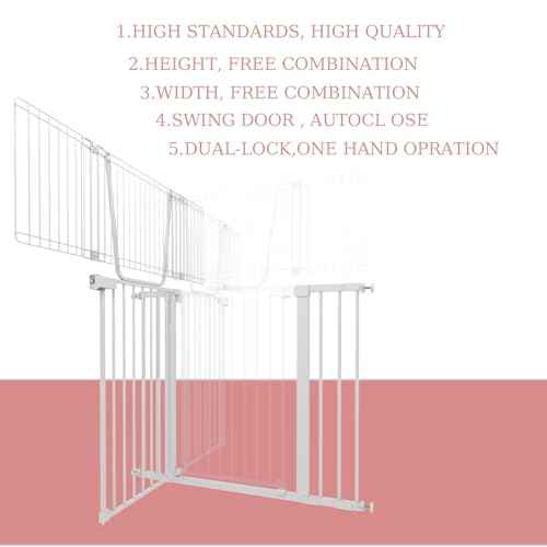 54" Extra Tall Cat Gate (White / M30-7+14)