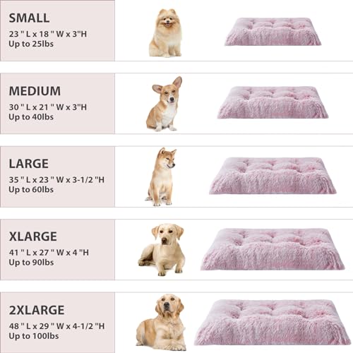 Dog Beds for Large Dogs (Pink / M(30x21 inch))