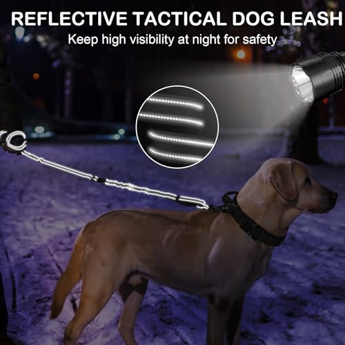 Heavy Duty Dog Leash for Medium Large Dogs (Black)