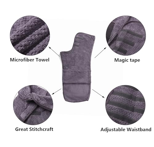 Pineapple Grid Fast Drying Super Absorbent Dog Cat Bath Robe Towel (XXX-Large / Gray(Pineapple grid))