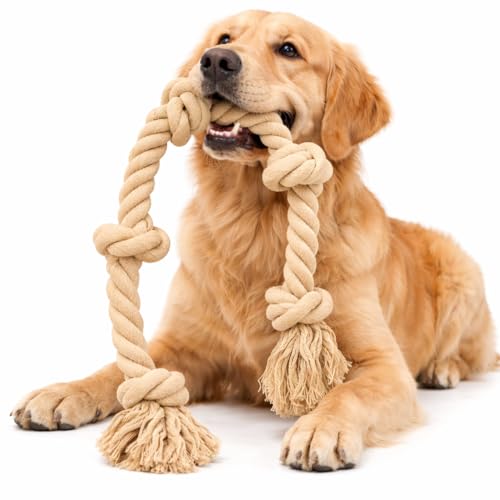 Pets Dog Rope Toy for Large Dogs (Beige)