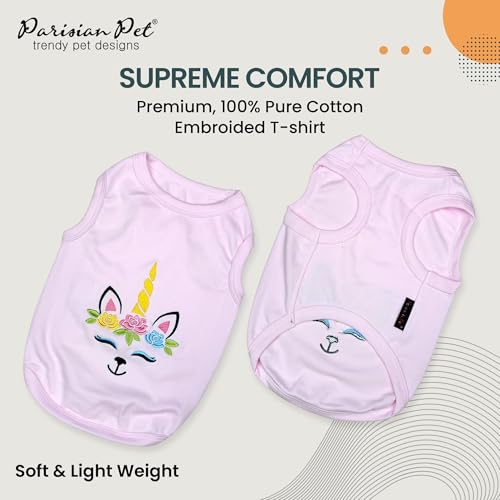 Dog Shirt 100% Cotton Unicorn Shirts for Large Dogs (L)