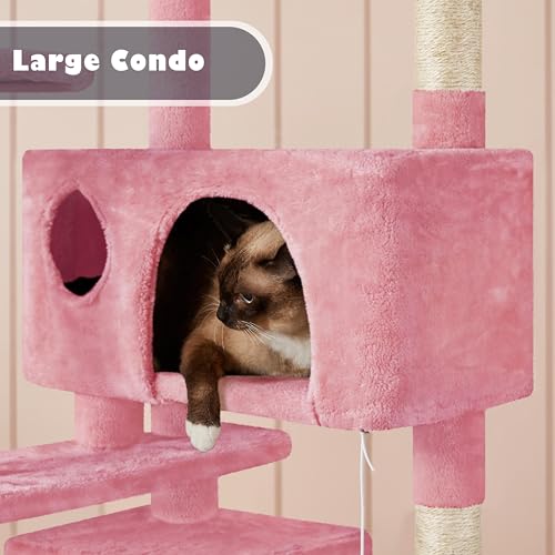 54in Cat Tree Tower (Pink / 54in)