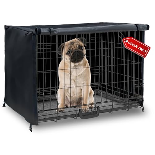 Dog Crate Cover 36in Pet Kennel Cover 36’’L*23’’W*25‘’H (Black / 36.0"L x 23.0"W x 25.0"H)