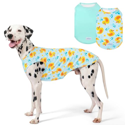 2Pack Dog Shirt for Large Dogs Soft Breathable T (XX-Large (40-55lbs) / 4# Duck+Blue)