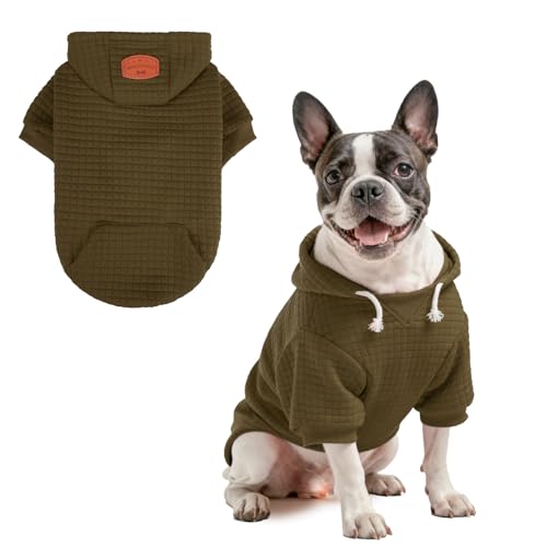 Dog Hoodies Sweater for Medium Dogs (Army Green / M (Back: 16",Chest: 22", Neck: 13"))