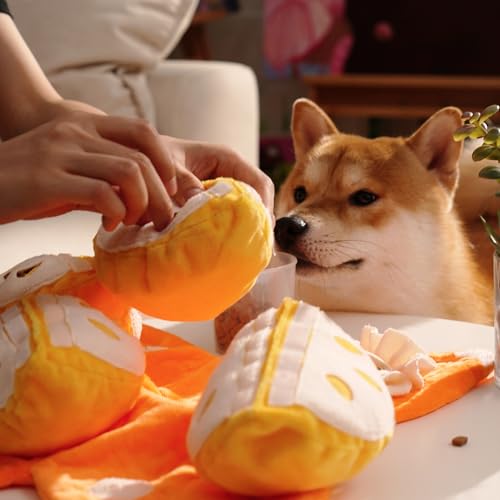 Hide and Seek Plush Dog Toys (orange)