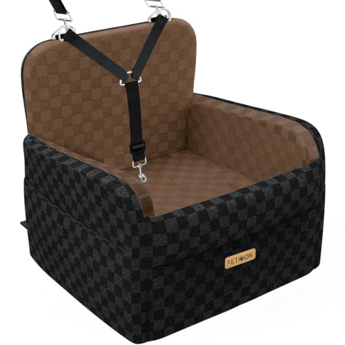 Waterproof Dog Car Seat for Small Medium Dogs (Brown / Medium)