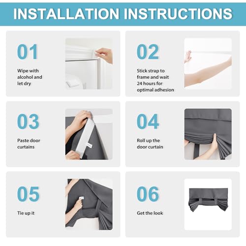 French Door Curtain 80 inch Long (Grey / 34"W x 80"L (Pack of 1))