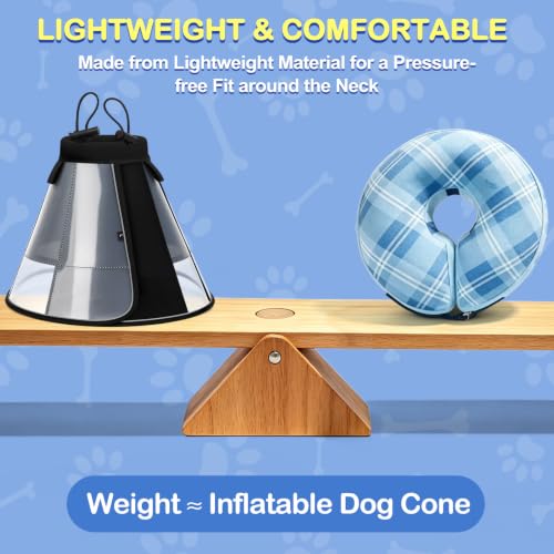 Dog Cone to Stop Licking (XL (Neck: 18.5-21.1") / Black)