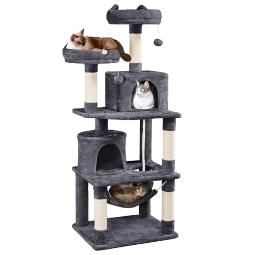62.5in Tall Cat Tree w (62.5in / Dark Gray)